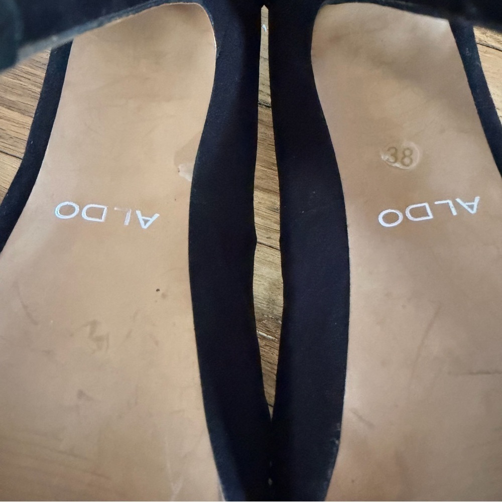 Aldo Black Velvet Studded Heels - Picture 3 of 3